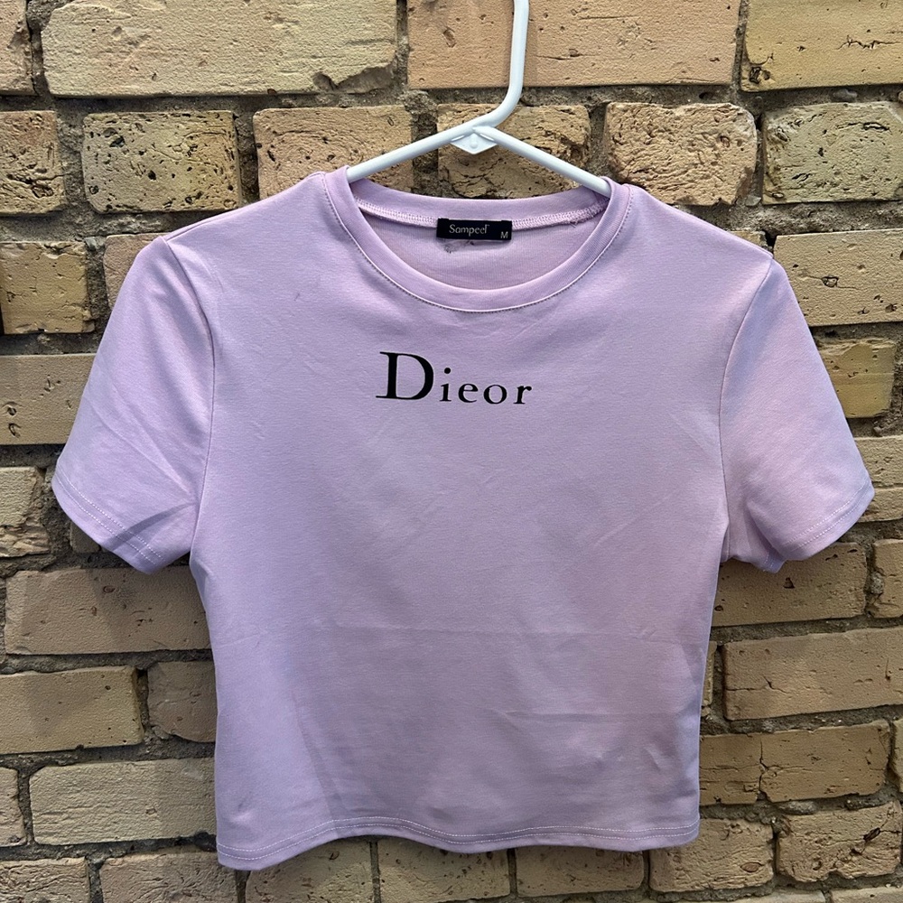 Dior Light Purple Crop Top